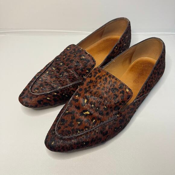 Madewell The Frances Skimmer in Painted Leopard Calf Hair - Size 8.5 - Picture 3 of 6